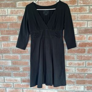 Patagonia Margot 3/4 Sleeve Dress Women’s Small A Line Black Organic
